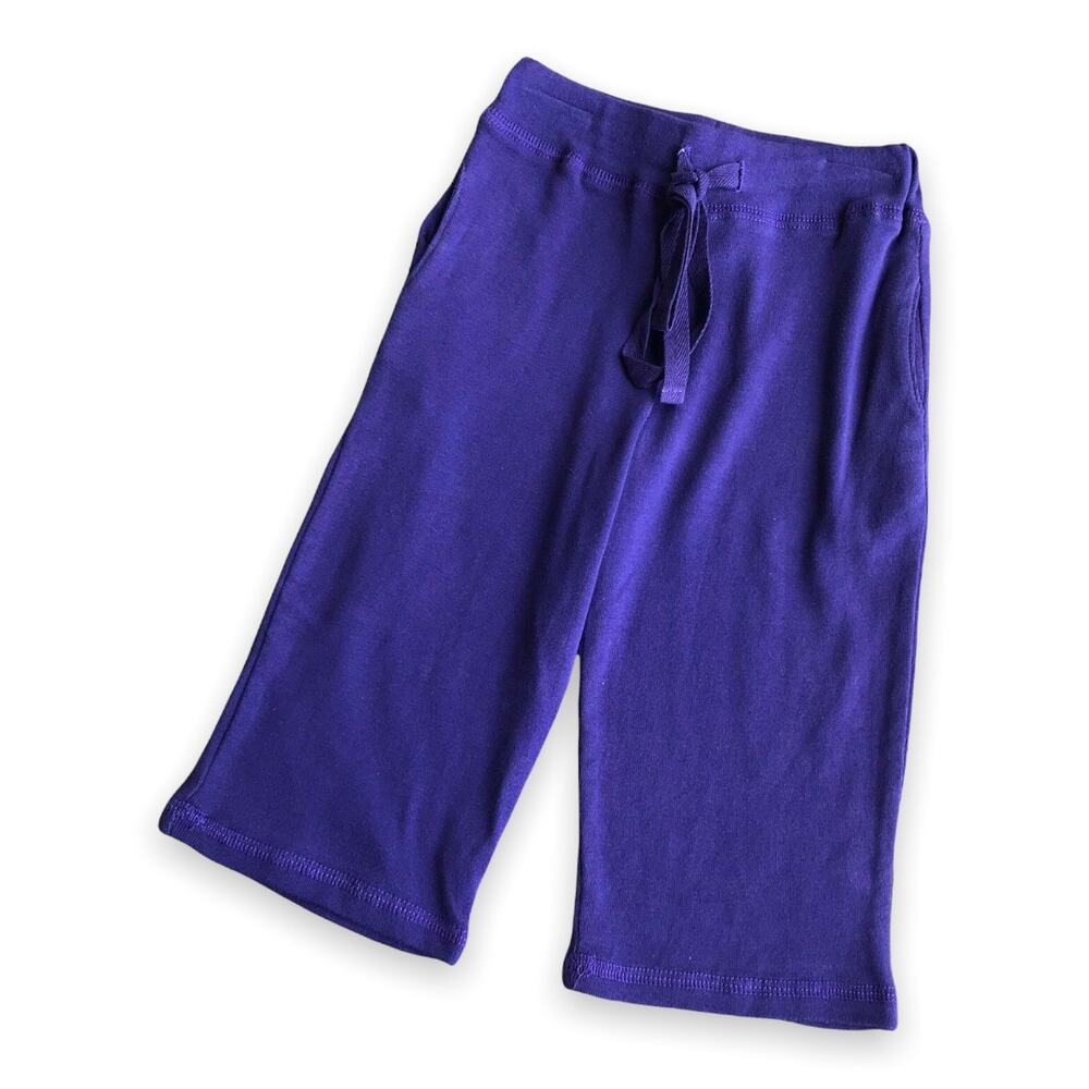 Daily Threads Girls Yoga Pants Size 2 Purple Made‎ in USA 100% Cotton Knit NEW